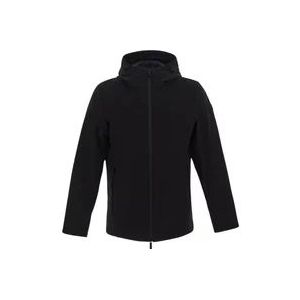 Woolrich Zwarte Waterdichte Softshell Jas , Black , Heren , Maat: M