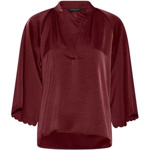 Bruuns Bazaar, Dames, Blouses & Shirts, Rood, Maat: S Poliester,