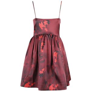 Ganni, Dames, Jurken, Rood, Maat: XS Satijn,