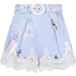 Zimmermann Stijlvolle Zomer Shorts , Blue , Dames , Maat: 2XS