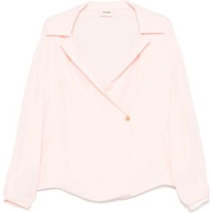 Khaite, Dames, Blouses & Shirts, Roze, Maat: XS Zijde,