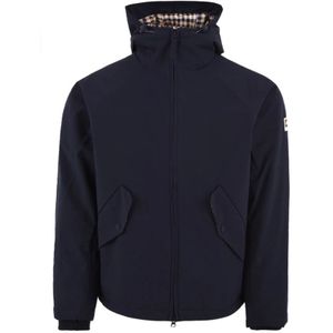 Aquascutum, Heren, Jassen, Blauw, Maat: 2XL Leer,