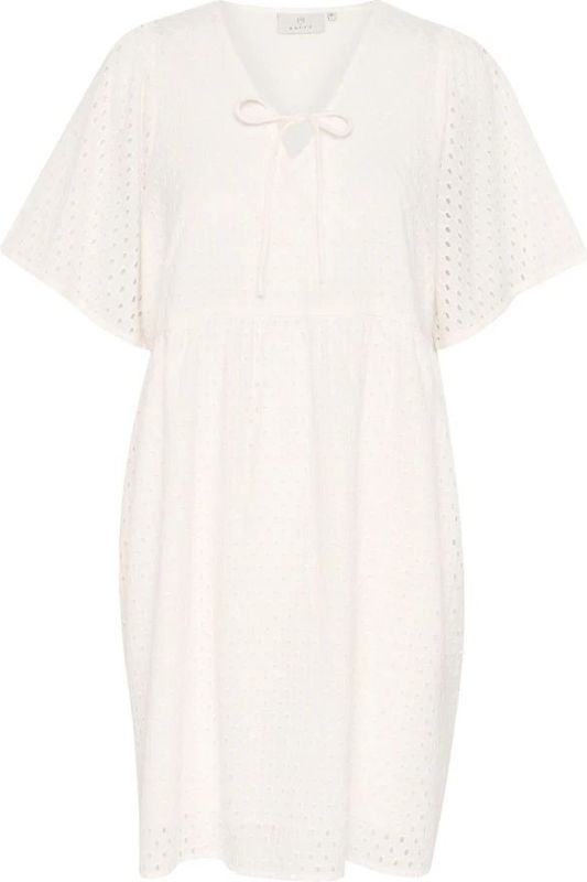 Kaffe - Karumba Dress 10509942 - Jurk - Wit - 100% Katoen