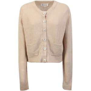 Maison Margiela, Dames, Truien, Beige, Maat: M