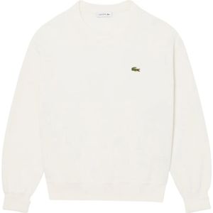 Lacoste - Cardigan - Wit - Wol - Klassiek Mossteekpatroon