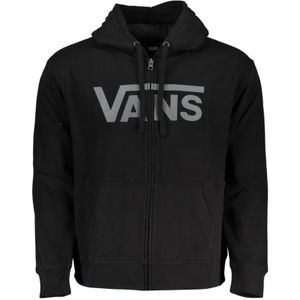 Vans - Hoodie - Zwart - Heren - Katoen - Met Ritssluiting