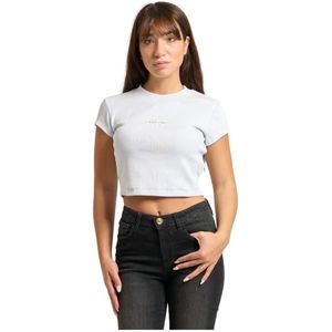 Calvin Klein - T-shirt - Groen - Slanke Pasvorm - Kwartmouw