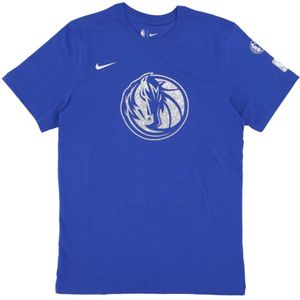 Nike, Heren, Tops, Blauw, Maat: S Katoen,