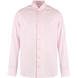 Bastoncino, Heren, Overhemden, Roze, Maat: 4XL Katoen,