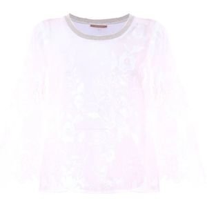 Kocca, Dames, Blouses & Shirts, Wit, Maat: S Katoen,