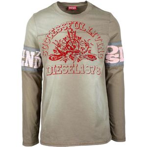 Diesel, Heren, Sweatshirts & Hoodies, Groen, Maat: L Katoen,