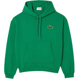 Lacoste, Heren, Sweatshirts & Hoodies, Groen, Maat: S Katoen,