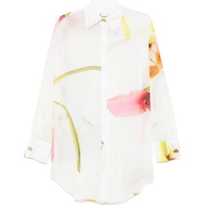 Genny, Dames, Blouses & Shirts, Wit, Maat: XS