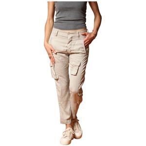Mason's, Dames, Broeken, Beige, Maat: 3XS Modal,
