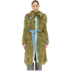 Dries Van Noten, Dames, Mantels, Groen, Maat: XS Denim,