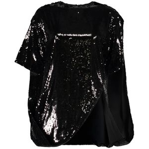 Valentino Garavani, Dames, Blouses & Shirts, Zwart, Maat: XS Zijde,