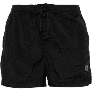 Stone Island, Heren, Badkleding, Zwart, Maat: XL Polyamide,