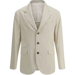 Brunello Cucinelli, Heren, Jassen, Beige, Maat: 2XL Katoen,
