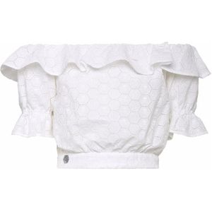 Philipp Plein, Dames, Blouses & Shirts, Wit, Maat: L Katoen,