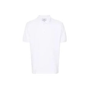 Woolrich Wit Poloshirt Logo Print , White , Heren , Maat: M