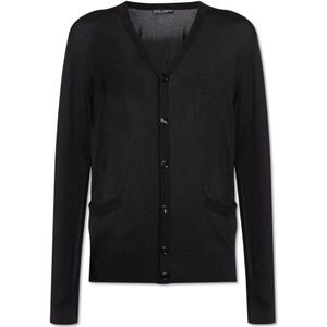 Dolce & Gabbana, Heren, Truien, Zwart, Maat: XL Zijde,