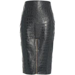 Elisabetta Franchi, Dames, Rokken, Zwart, Maat: M