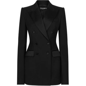 Dolce & Gabbana, Dames, Jassen, Zwart, Maat: XS