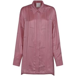 Givenchy, Dames, Blouses & Shirts, Roze, Maat: 2XS Satijn,