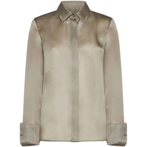 Max Mara, Dames, Blouses & Shirts, Groen, Maat: M Zijde,