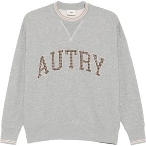 Autry, Dames, Sweatshirts & Hoodies, Grijs, Maat: S Katoen,
