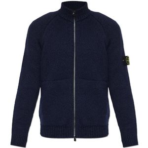 Stone Island, Heren, Truien, Blauw, Maat: L Wol,
