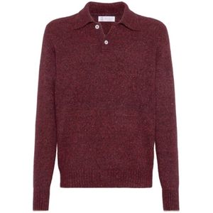Brunello Cucinelli, Heren, Truien, Rood, Maat: 2XL