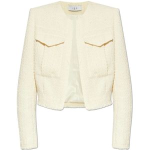 Iro, Dames, Jassen, Beige, Maat: L Tweed,