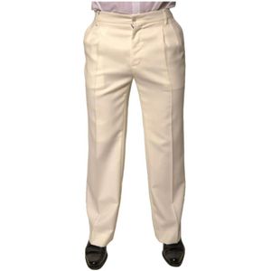 Dolce & Gabbana, Heren, Broeken, Beige, Maat: M Wol,