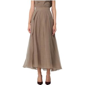 Brunello Cucinelli, Dames, Rokken, Grijs, Maat: 2XS