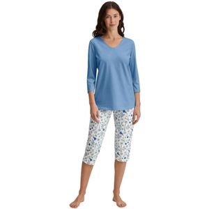 Pyjama - Riviera Blue - Comfortabel - 3/4-Mouwen - Elastische Band