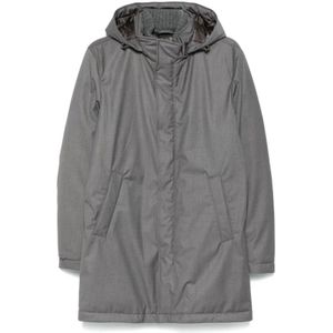 Herno, Heren, Mantels, Grijs, Maat: L Viscose,