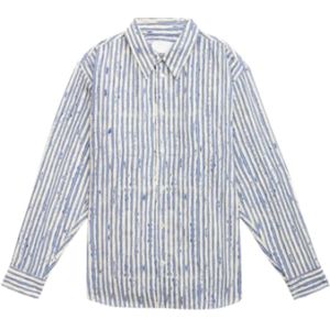 Isabel Marant, Heren, Overhemden, Blauw, Maat: S Katoen,