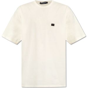 Dolce & Gabbana, Heren, Tops, Beige, Maat: L Katoen,