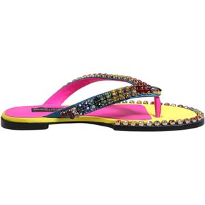 Dolce & Gabbana, Dames, Schoenen, Veelkleurig, Maat: 42 EU Leer,
