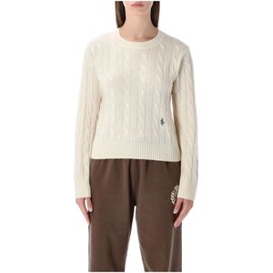 Sporty & Rich, Dames, Truien, Wit, Maat: S Wol,