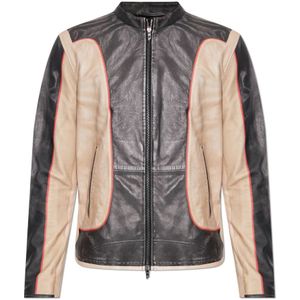 Diesel, Heren, Jassen, Beige, Maat: S Leer,