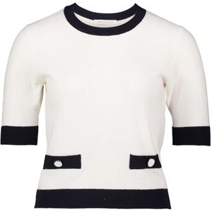 Betty & Co - Fijngebreide Trui - Wit - Ronde Hals