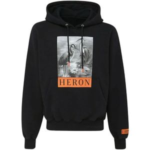 Heron Preston, Heren, Sweatshirts & Hoodies, Zwart, Maat: M Katoen,
