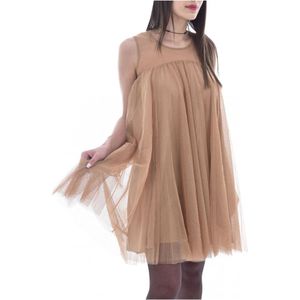 Molly Bracken, Dames, Jurken, Beige, Maat: XS Poliester,