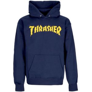Thrasher, Heren, Sweatshirts & Hoodies, Blauw, Maat: S Katoen,