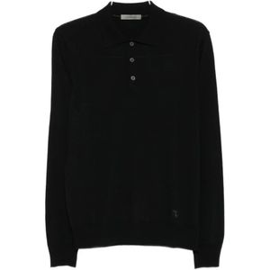 Corneliani, Heren, Tops, Zwart, Maat: 2XL Wol,