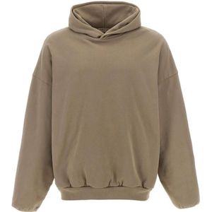 Fear Of God, Heren, Sweatshirts & Hoodies, Bruin, Maat: S Katoen,