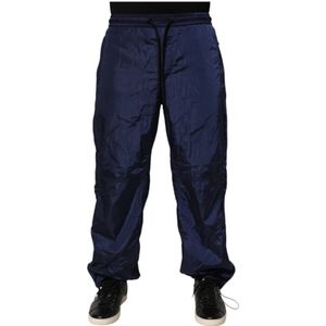 Dolce & Gabbana, Heren, Broeken, Blauw, Maat: XS Nylon,