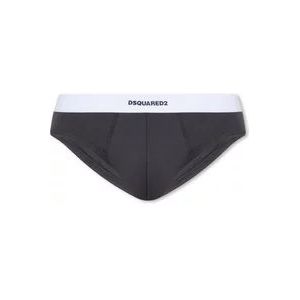 Dsquared2 Boxershorts met logo , Gray , Heren , Maat: XS